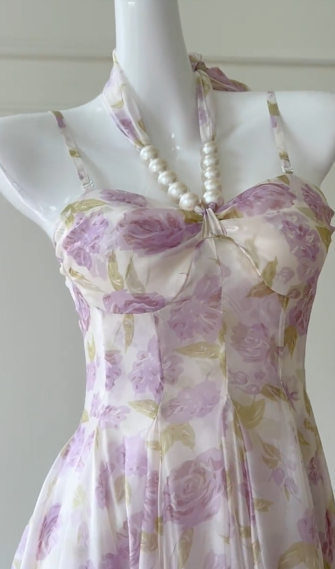 Unique A Line Spaghetti Straps Cjiffon Printing Long Prom Dress, Party Dress, Evening Dress GG2810