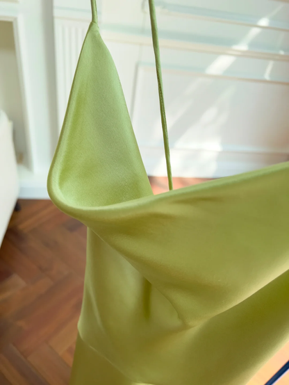 Sexy A Line Spaghetti Straps Satin Backless Long Prom Dress, Party Dress, Evening Dress GG2812