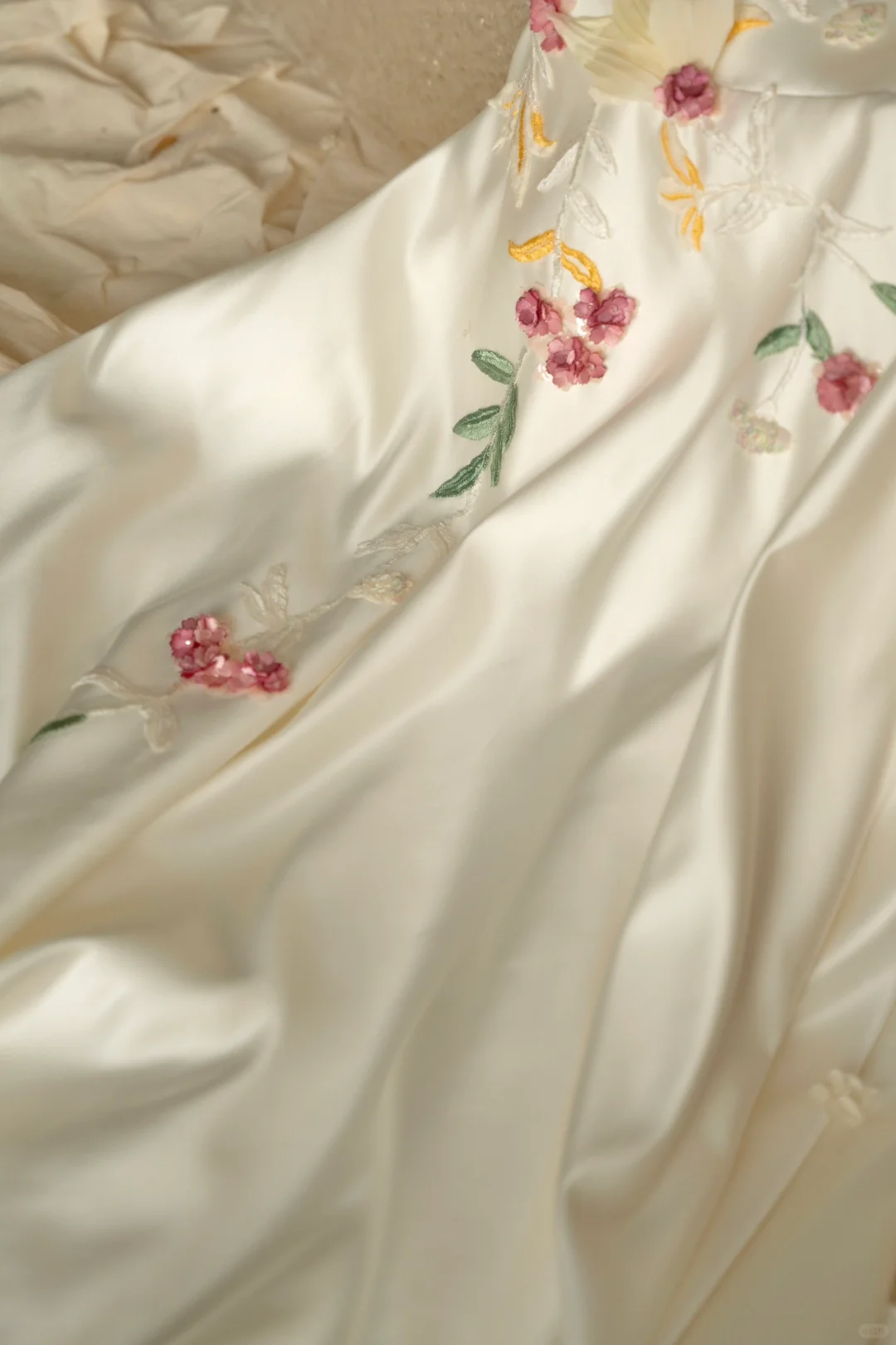 Stunning A Line Square White Satin Applique Long Prom Dress, Party Dress, Evening Dress GG2818