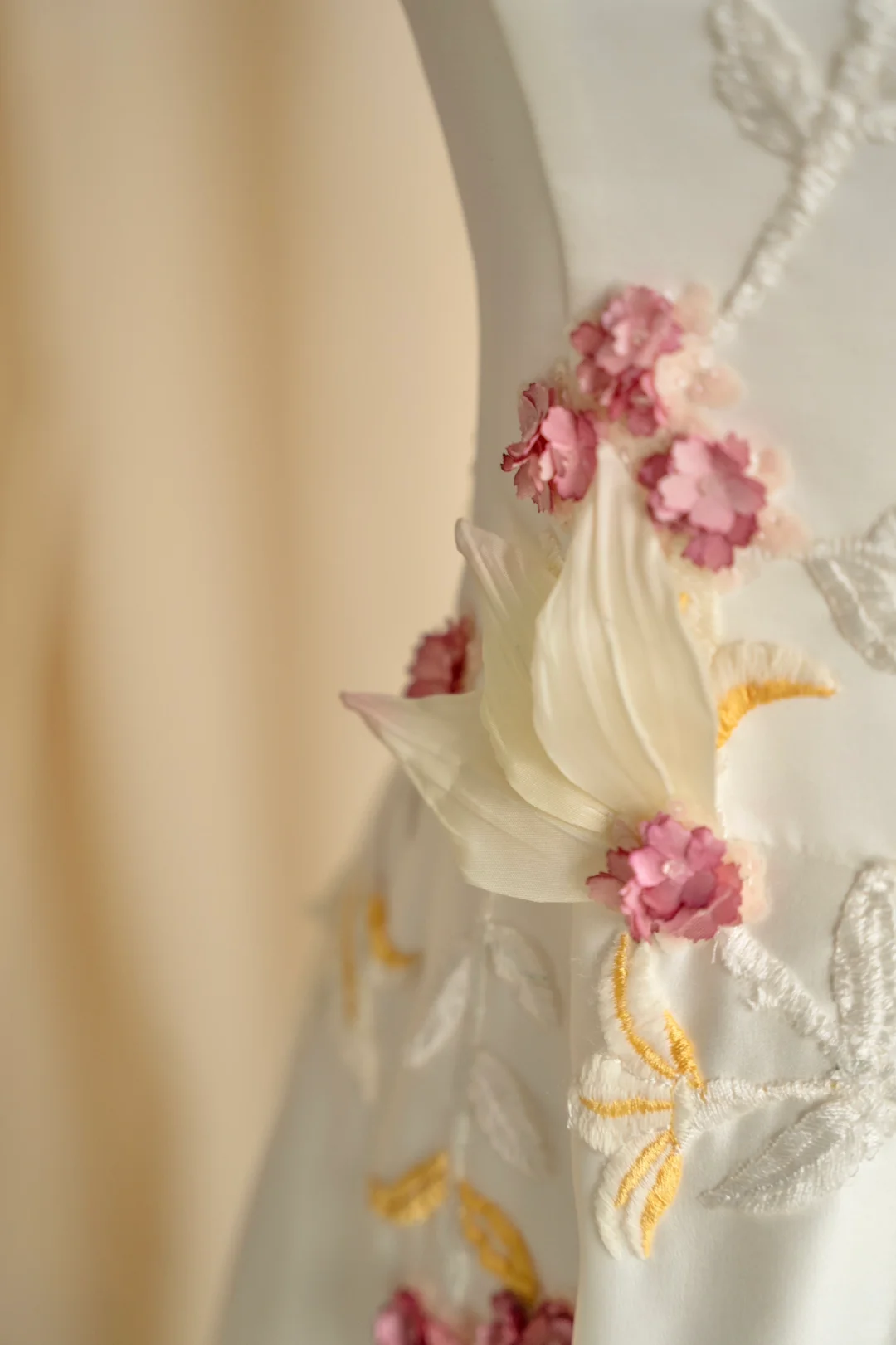 Stunning A Line Square White Satin Applique Long Prom Dress, Party Dress, Evening Dress GG2818