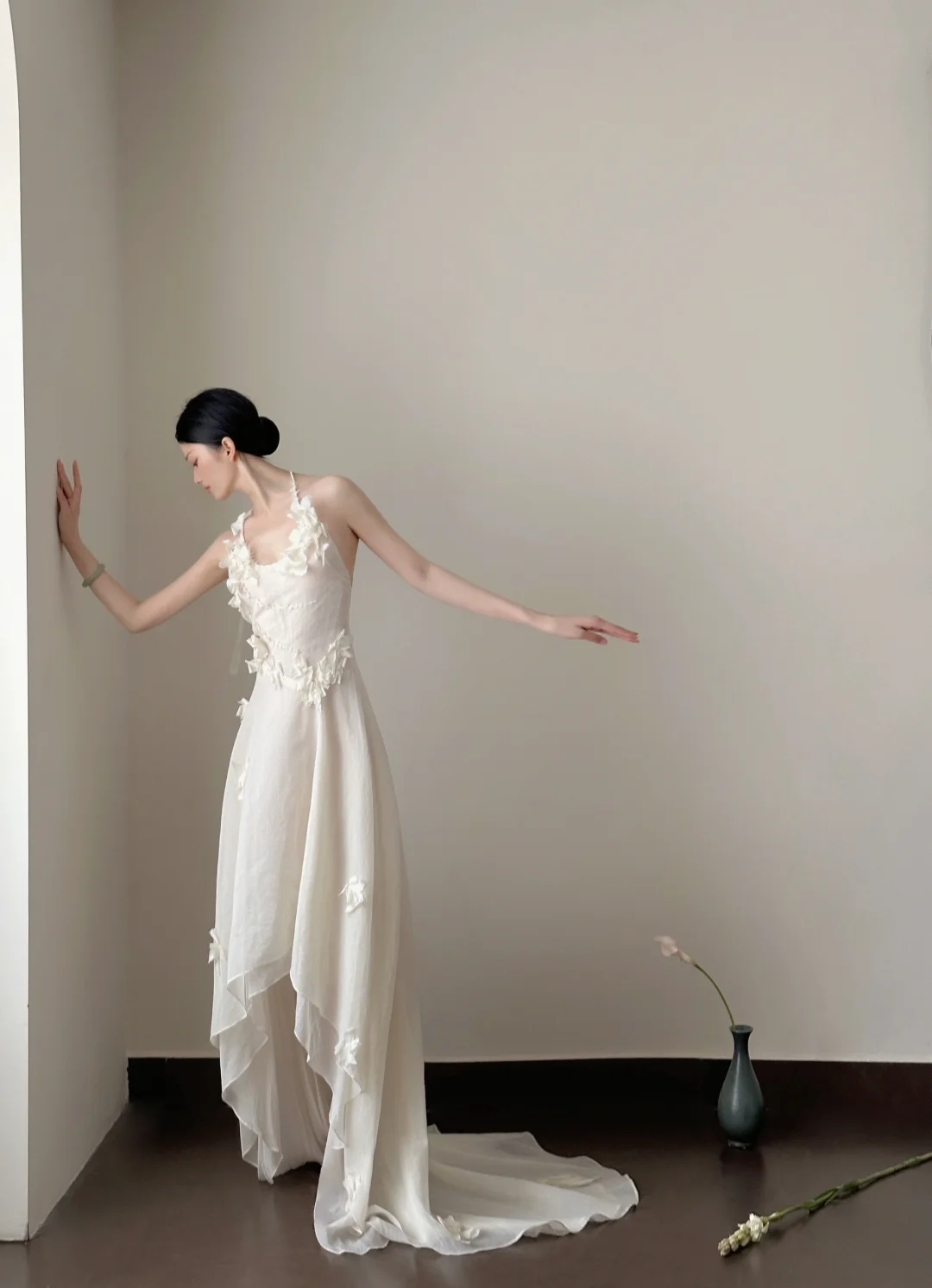 Elegant A Line Halter Chiffon Applique Long Prom Dress, Party Dress, Evening Dress GG2825