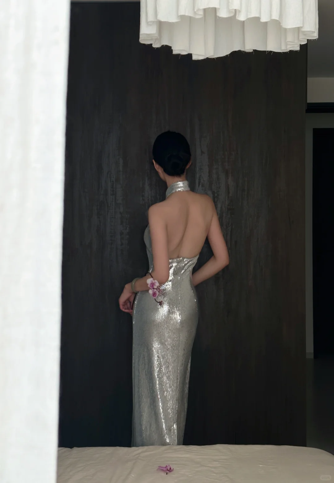 Sparkly Mermaid Halter Silver Sequin Long Prom Dress, Party Dress, Evening Dress GG2832