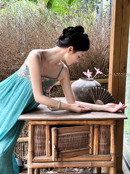 Classy Spaghetti Straps Light Blue Satin Long Prom Dress, Party Dress, Evening Dress GG2837