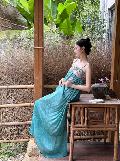 Classy Spaghetti Straps Light Blue Satin Long Prom Dress, Party Dress, Evening Dress GG2837