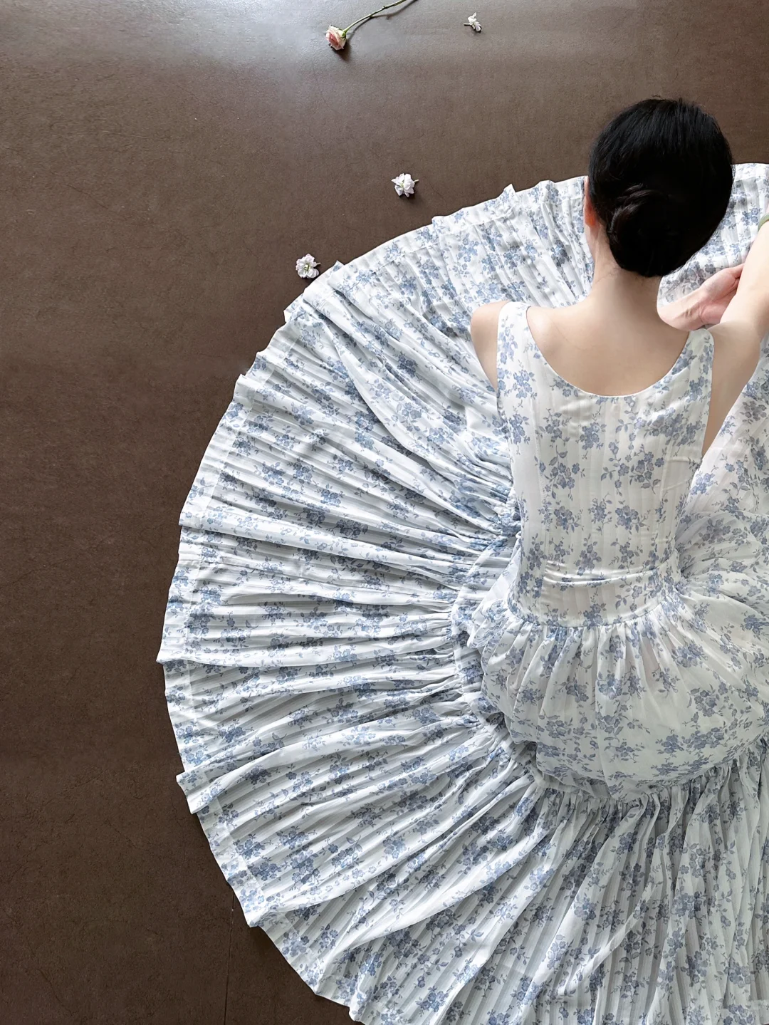 Unique A Line Low Collar Satin Chiffon Printing Long Prom Dress, Party Dress, Evening Dress GG2842