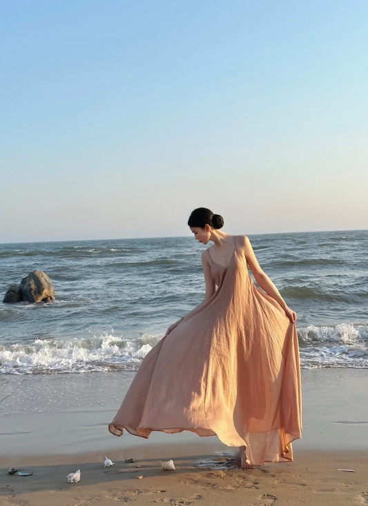 Classy A Line Spaghetti Straps Chiffon Backless Long Prom Dress, Party Dress, Evening Dress GG2851