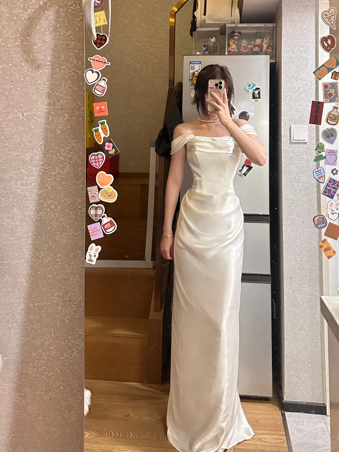 Elegant Mermaid Strapless Satin Pleated Long Prom Dress, Party Dress, Evening Dress GG2860