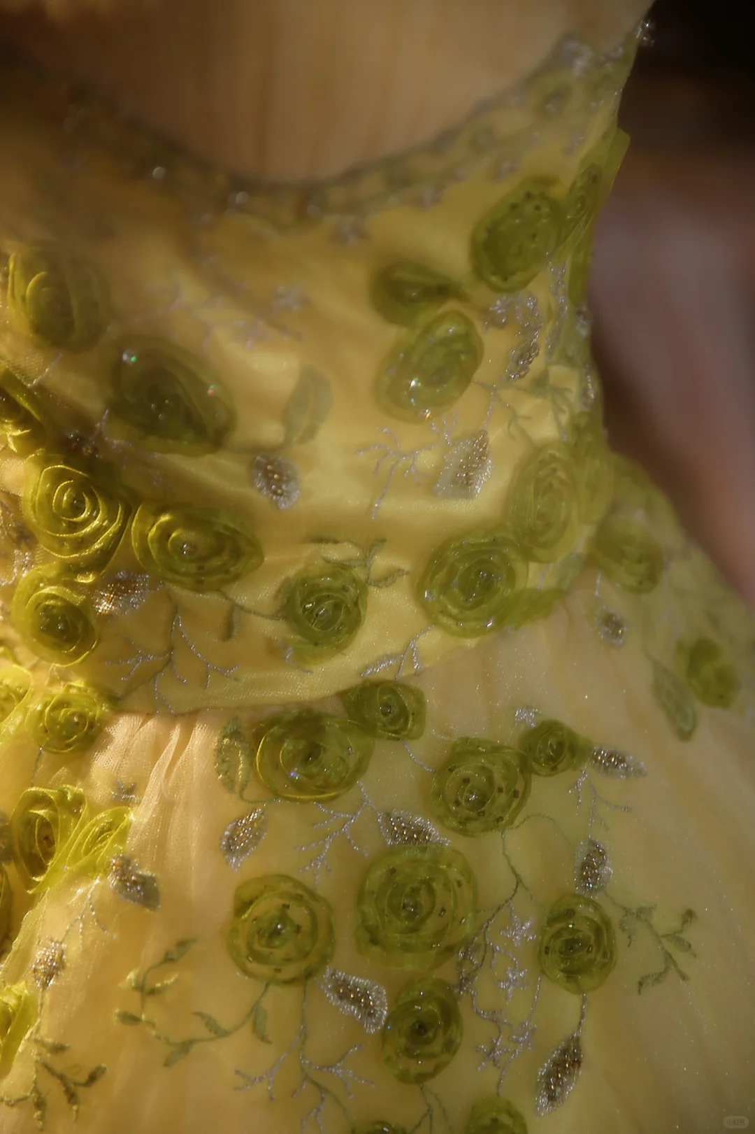 Vintage Yellow Ball Gown Strapless Tulle Applique Long Prom Dress, Party Dress, Evening Dress GG2866