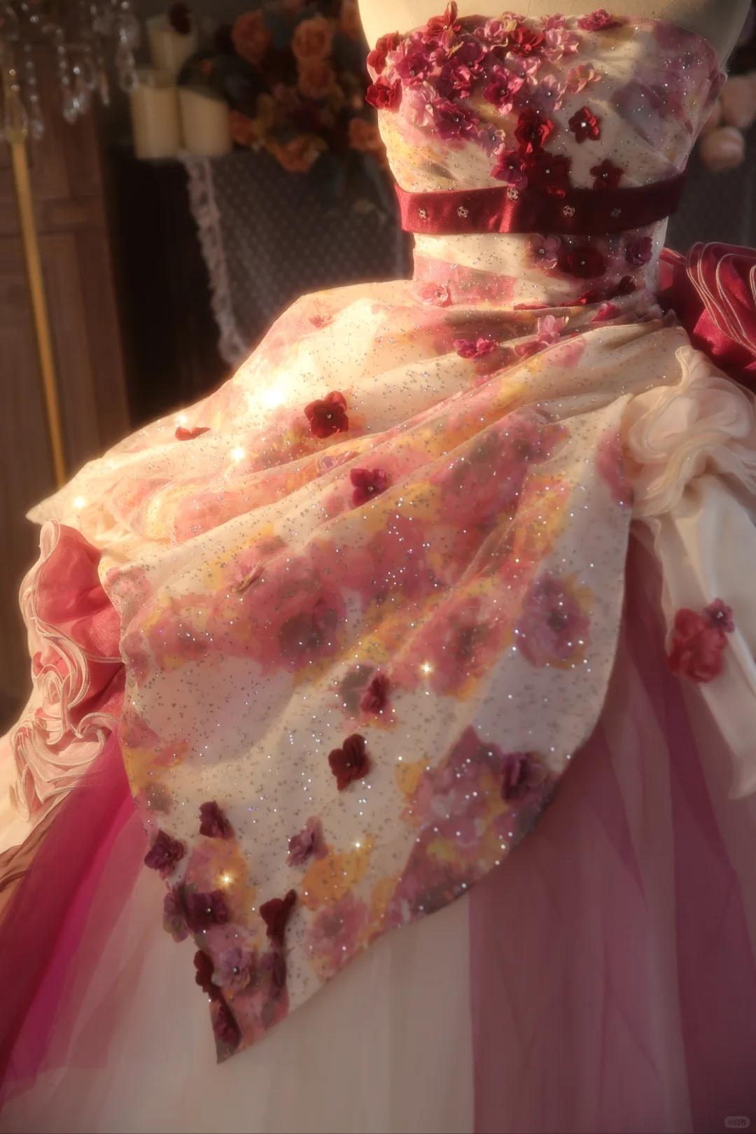 Stunning Ball Gown Strapless Tulle Applique Long Prom Dress, Party Dress, Evening Dress GG2874