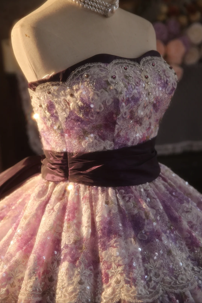 Gorgeous Ball Gown Strapless Tulle Lace Beaded Long Prom Dress, Party Dress, Evening Dress GG2875