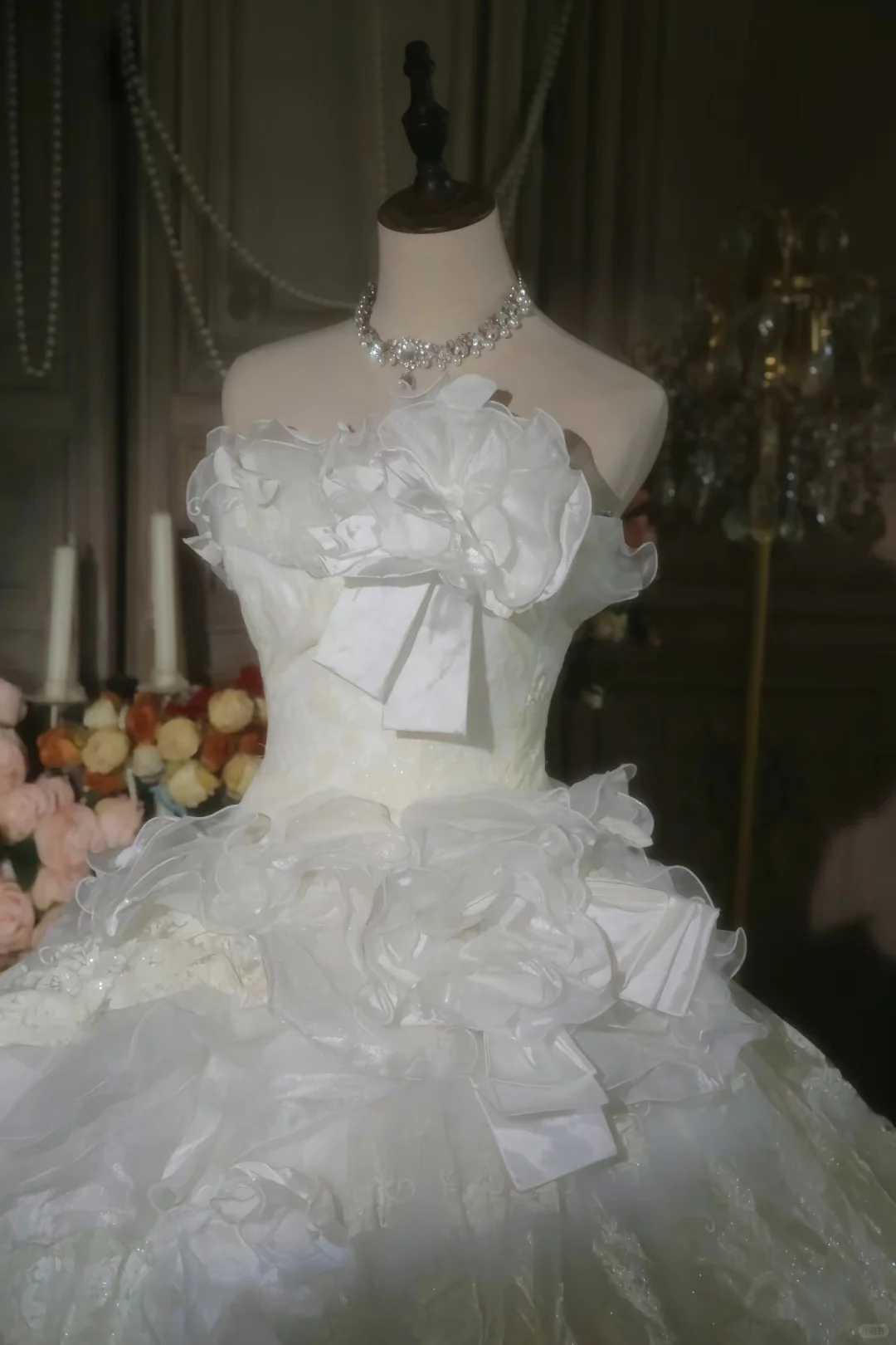 Cute Ball Gown Strapless Satin Chiffon Long Prom Dress, Party Dress, Evening Dress GG2880