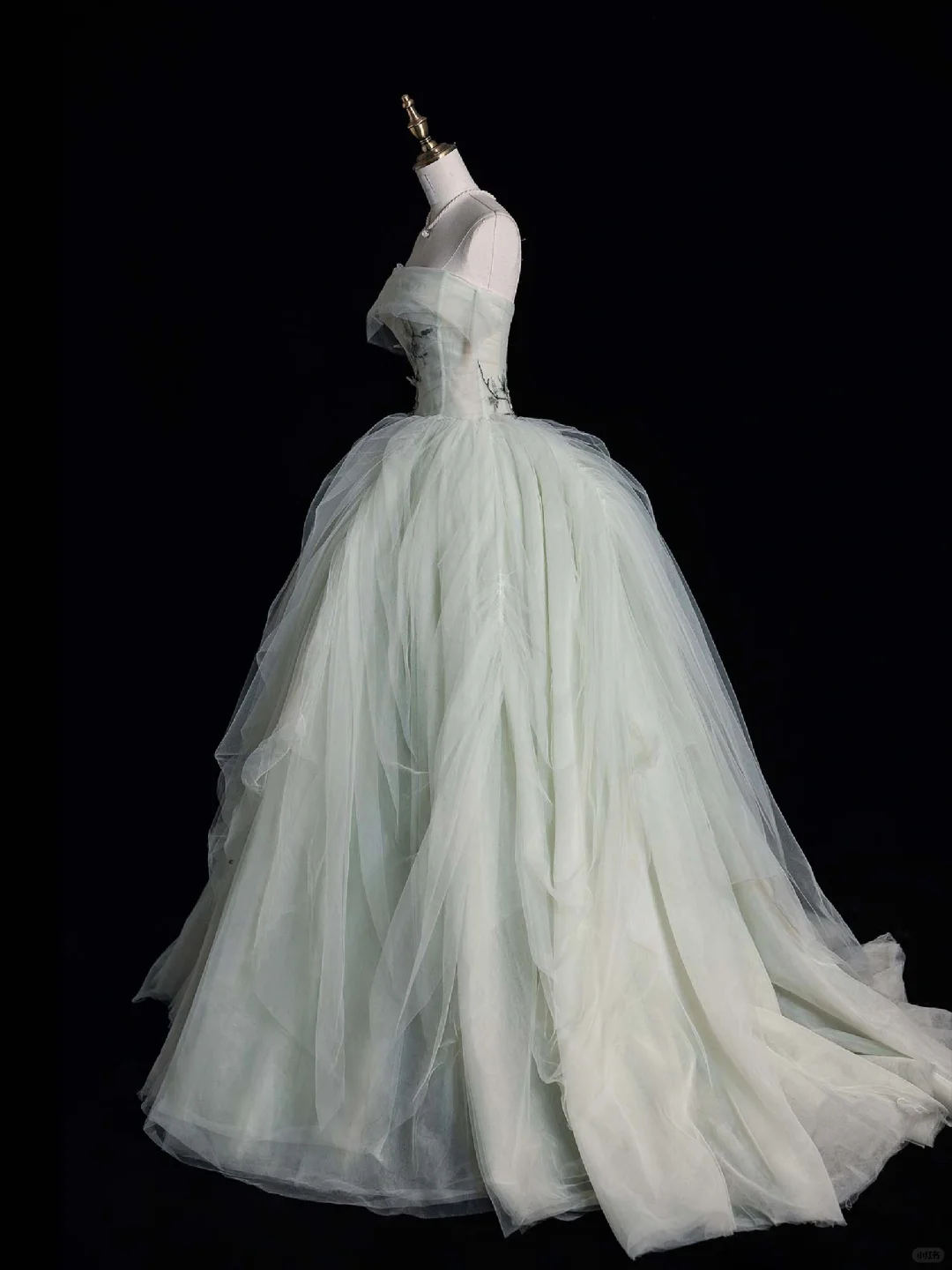 Lovely Ball Gown Strapless Tulle Appplique Long Prom Dress, Party  Dress, Evening Dress GG2885