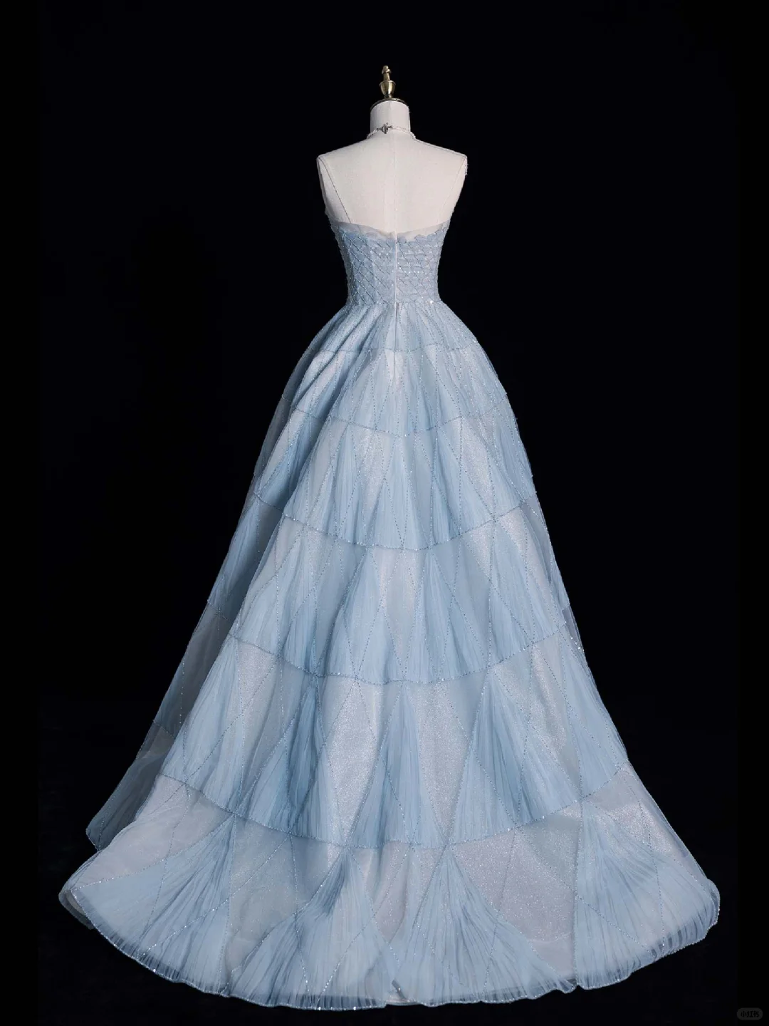 Pretty Ball Gown Strapless Tulle Beaded Long Prom Dress, Party  Dress, Evening Dress GG2886