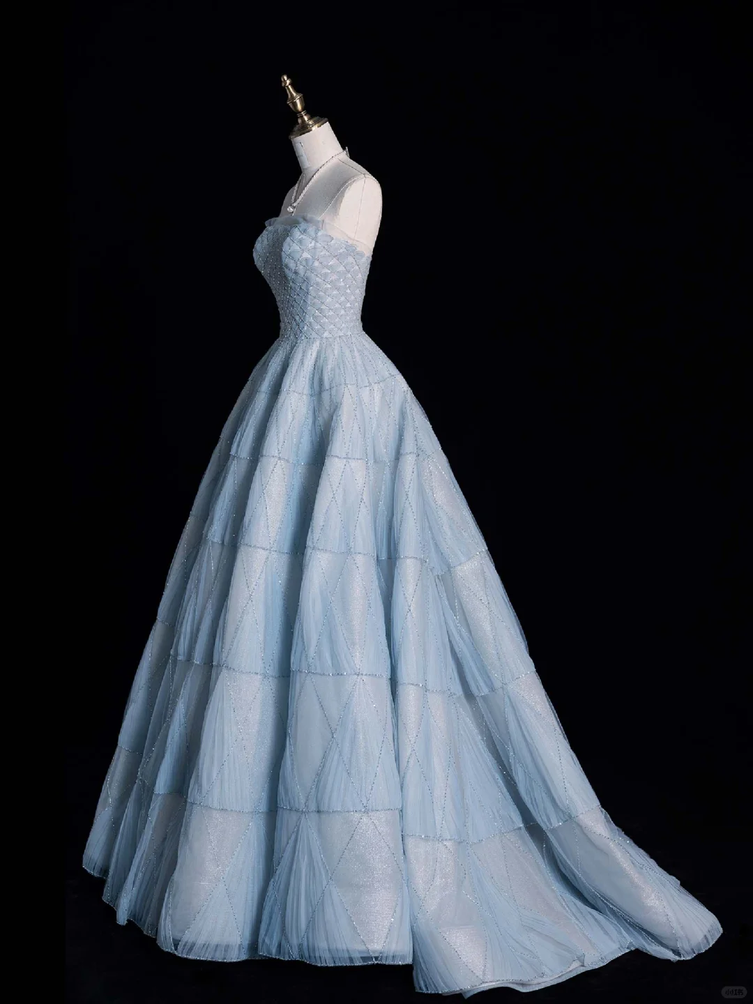 Pretty Ball Gown Strapless Tulle Beaded Long Prom Dress, Party  Dress, Evening Dress GG2886