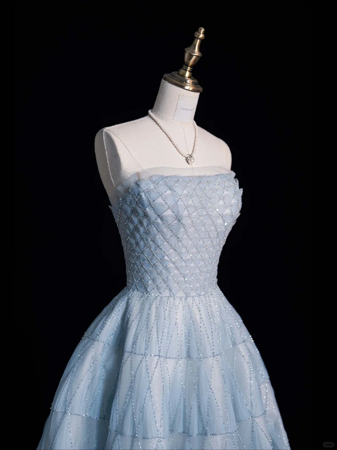 Pretty Ball Gown Strapless Tulle Beaded Long Prom Dress, Party  Dress, Evening Dress GG2886