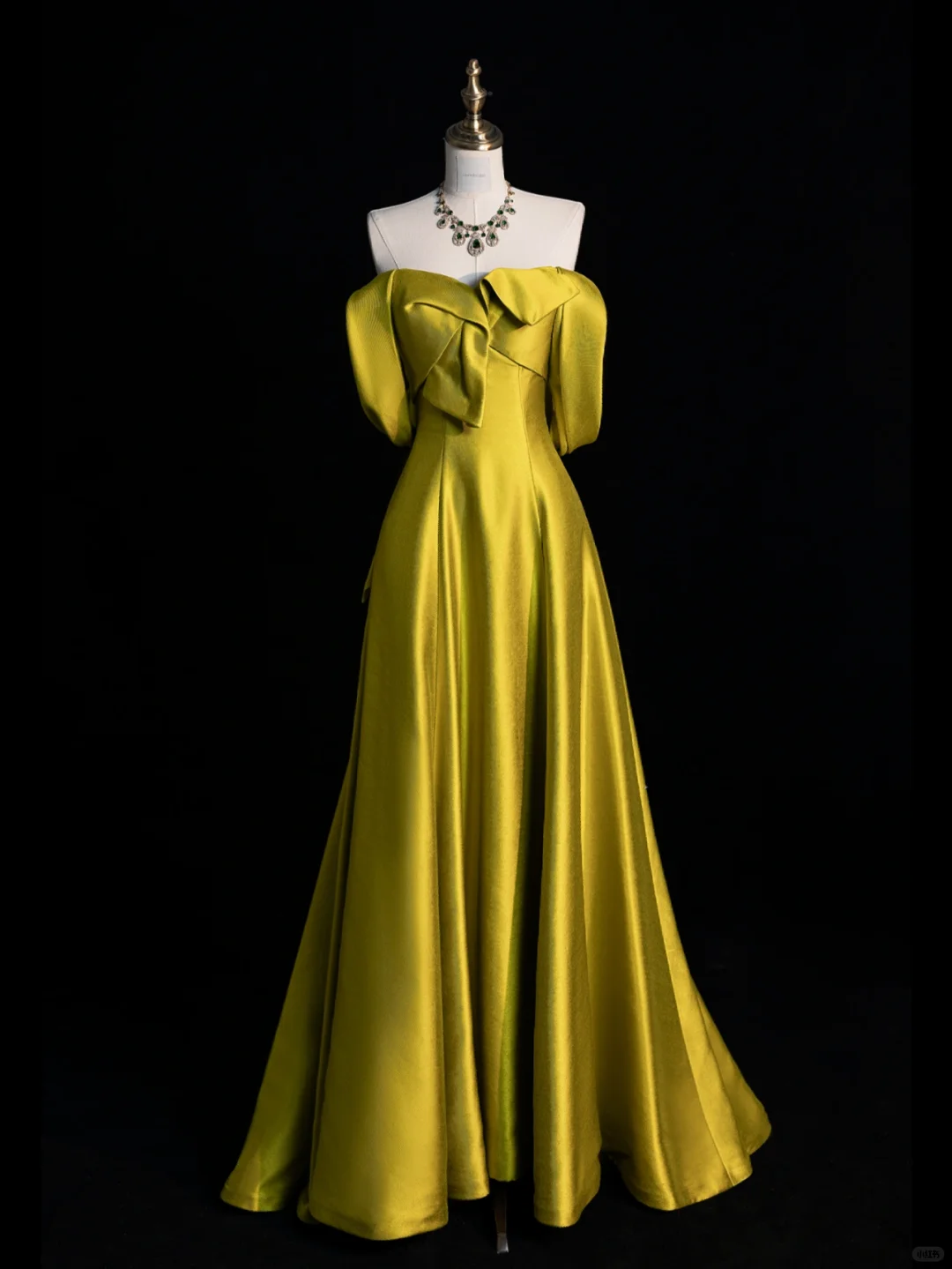 Unique A line Off The Shoulder Satin Long Prom Dress, Party Dress, Evening Dress GG2895