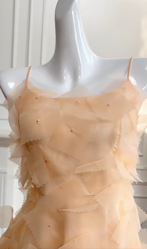 Unique A Line Spaghetti Straps Satin Long Prom Dress, Party Dress, Evening Dress GG2899