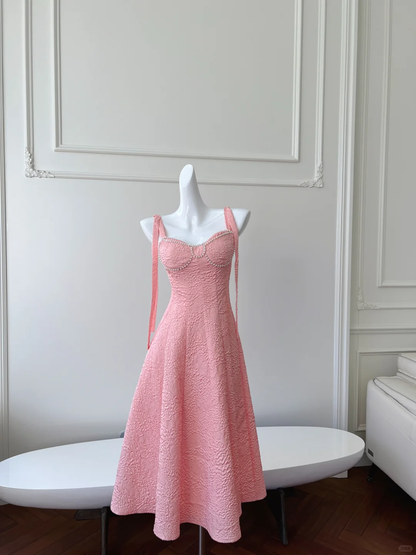 Cute A Line Spaghetti Straps Peach Satin Long Prom Dress, Party Dress, Evening Dress GG2900