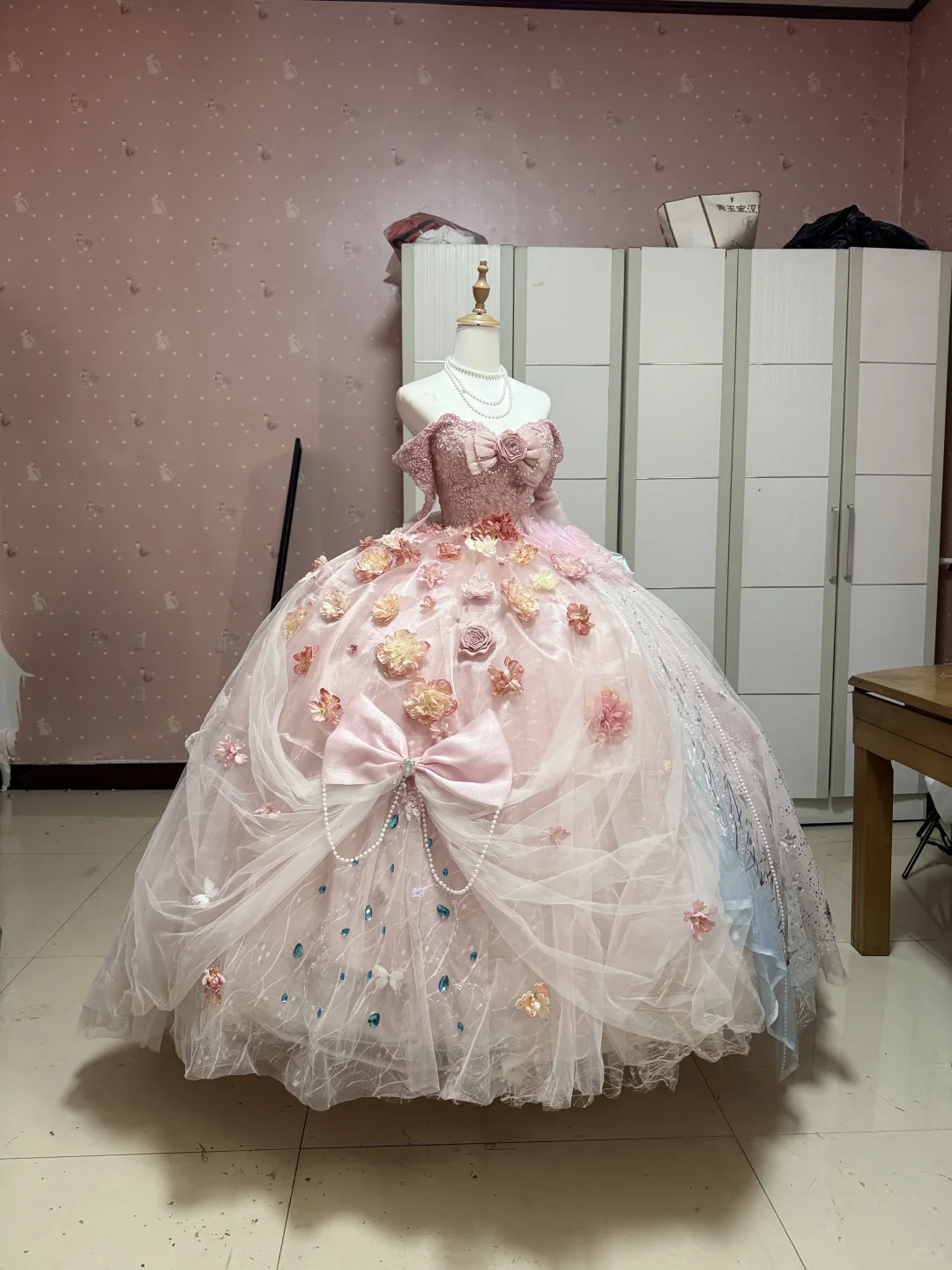 Gorgeous Ball Gown Strapless Tulle Applique Long Prom Dress, Party  Dress, Evening Dress GG2908