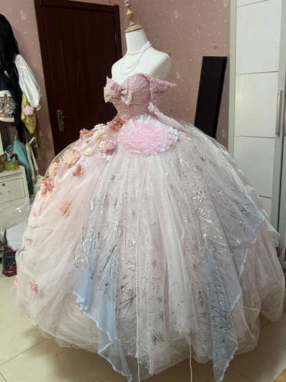 Gorgeous Ball Gown Strapless Tulle Applique Long Prom Dress, Party  Dress, Evening Dress GG2908