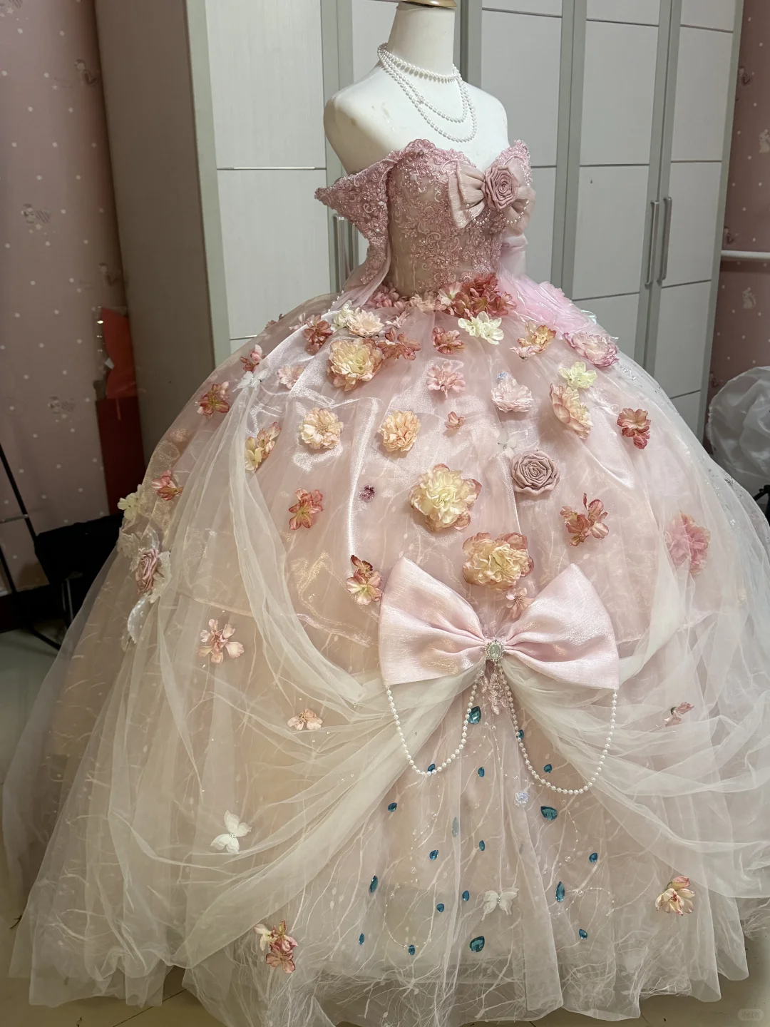 Gorgeous Ball Gown Strapless Tulle Applique Long Prom Dress, Party  Dress, Evening Dress GG2908