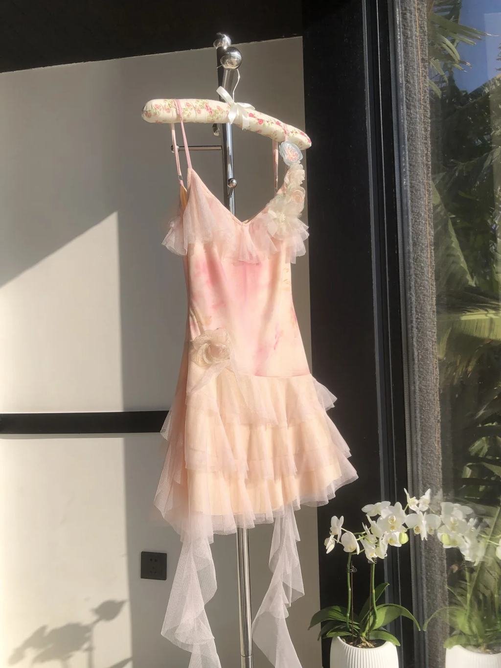 Beautiful A Line Spaghetti Straps Tulle Applique Short Prom Dress,Homecoming Dress,Birthday Dress GG2927