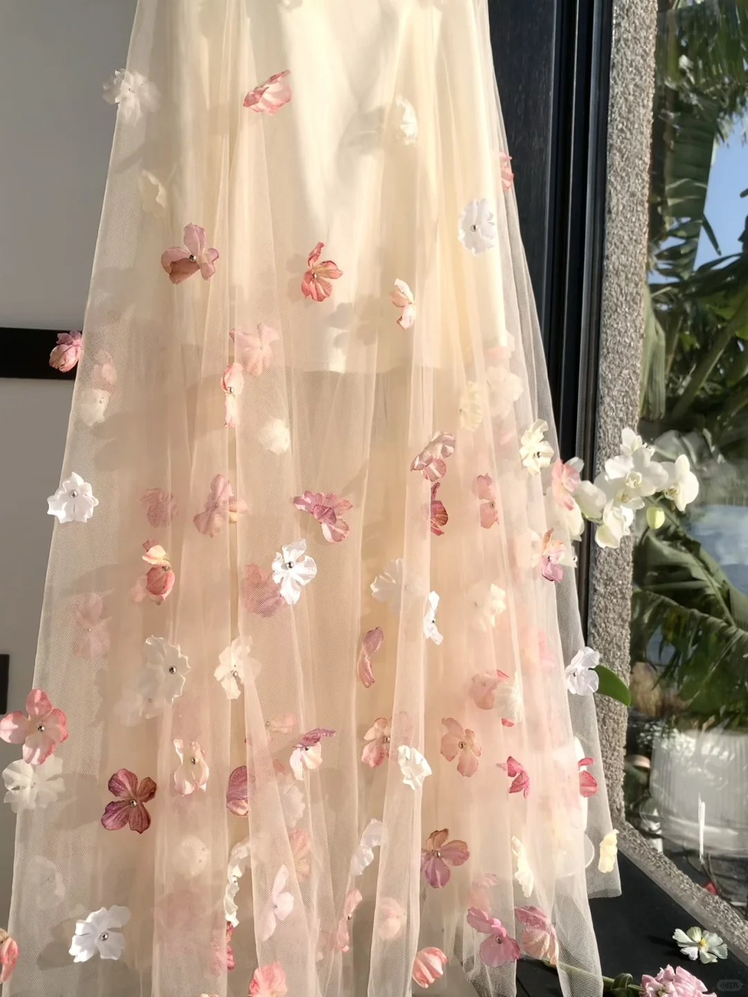 Fairy A Line Spaghetti Straps Tulle Applique Long Prom Dress, Party Dress, Evening Dress GG2928