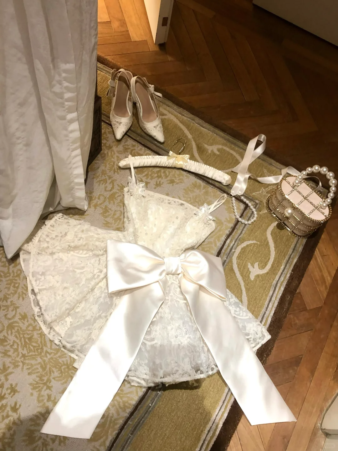 Lovely A Line Spaghetti Straps White Lace With Bow Short Prom Dress,Homecoming Dress,Birthday Dress GG2929