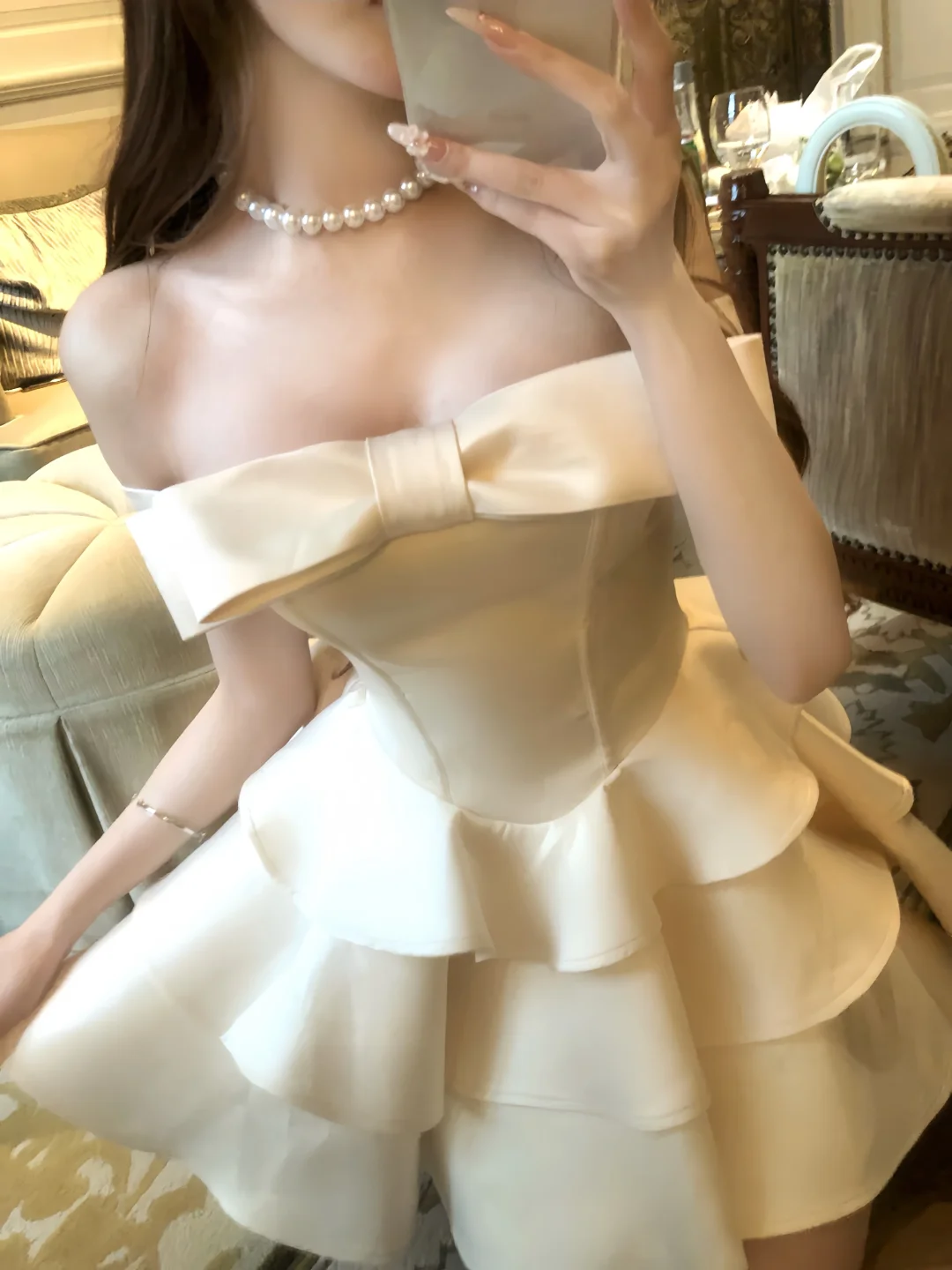 Cute A Line Off The Shoulder Satin Short Prom Dress,Homecoming Dress,Birthday Dress GG2930