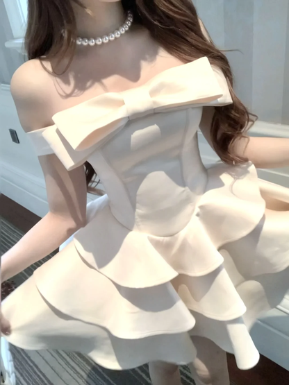 Cute A Line Off The Shoulder Satin Short Prom Dress,Homecoming Dress,Birthday Dress GG2930