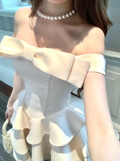 Cute A Line Off The Shoulder Satin Short Prom Dress,Homecoming Dress,Birthday Dress GG2930