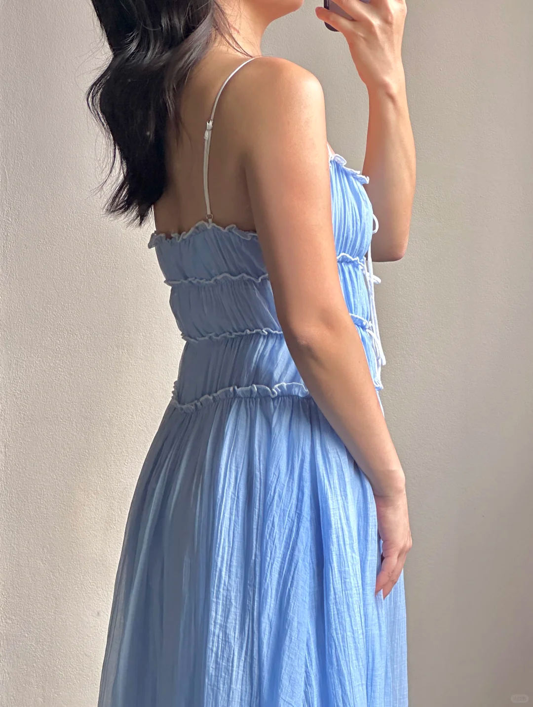 Cute A Line Spaghetti Straps Blue Satin Long Prom Dress, Party Dress, Evening Dress GG3064