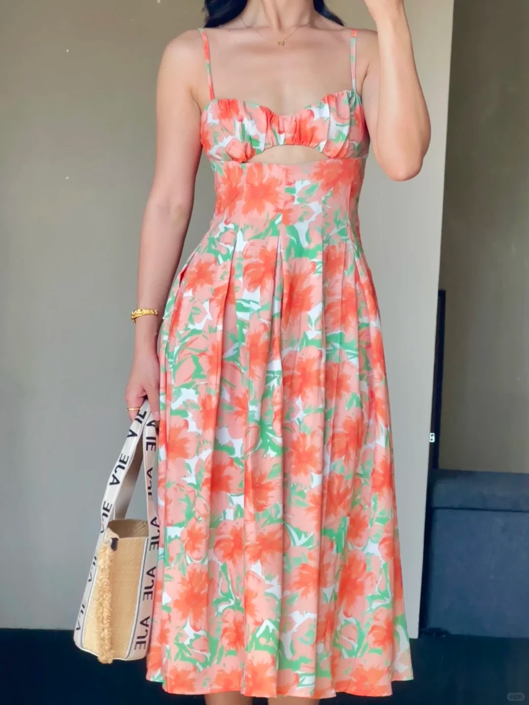 Summer Pretty A Line Spaghetti Straps Chiffon Printing Long Prom Dress, Party Dress, Evening Dress GG3067