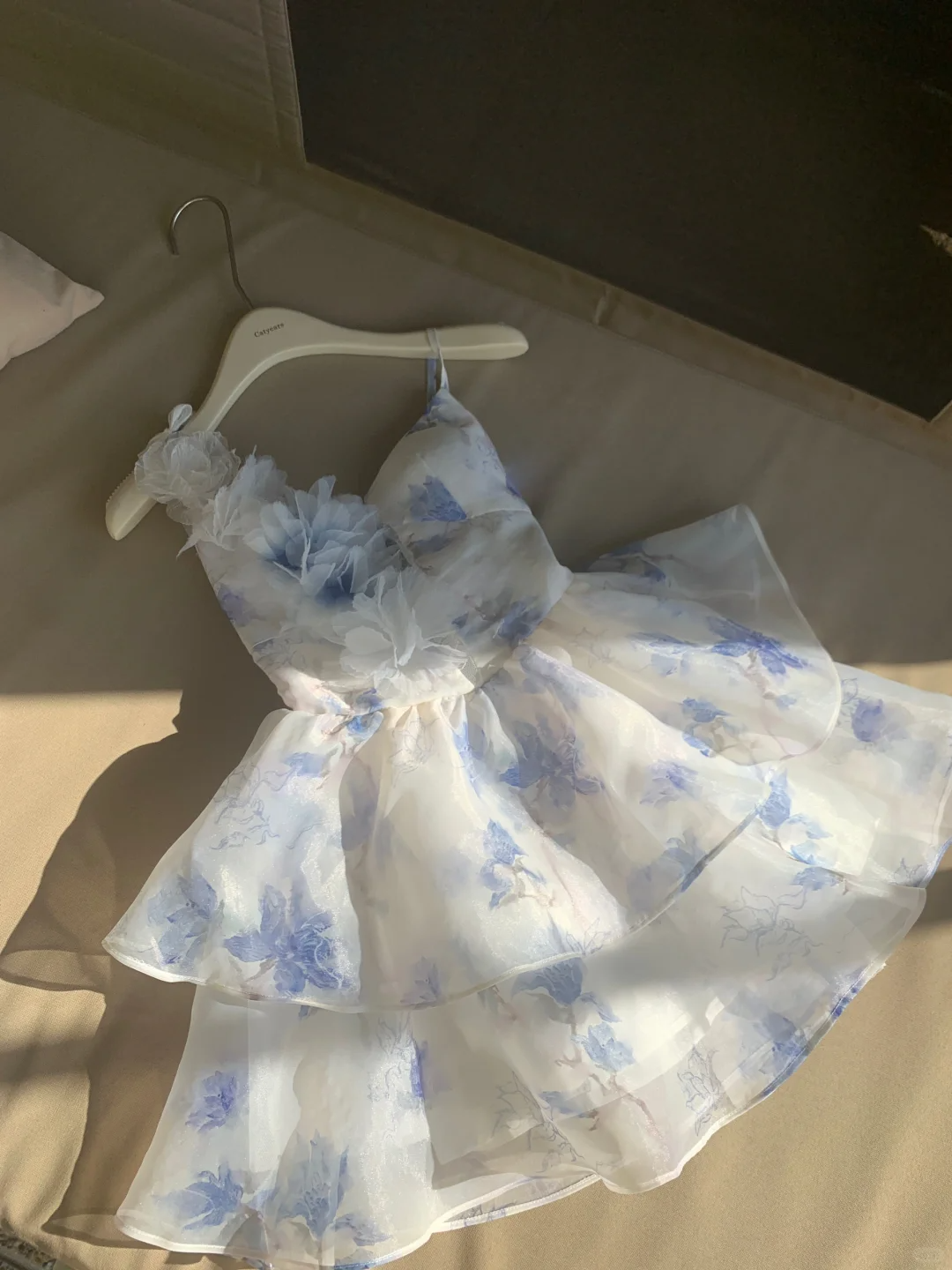 Classy A Line Spaghetti Straps Chiffon Printing Short Prom Dress,Homecoming Dress,Birthday Dress GG3094