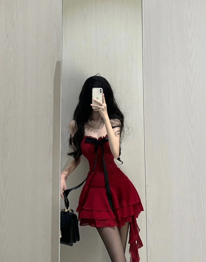 Burgundy A Line Spaghetti Straps Chiffon Short Prom Dress,Homecoming Dress,Birthday Dress GG3112