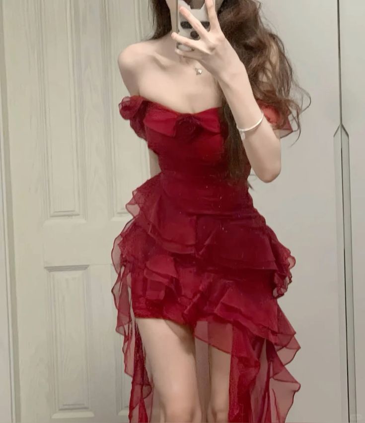 Burgundy A Line Off The Shoulder Chiffon Short Prom Dress,Homecoming Dress,Birthday Dress GG3113