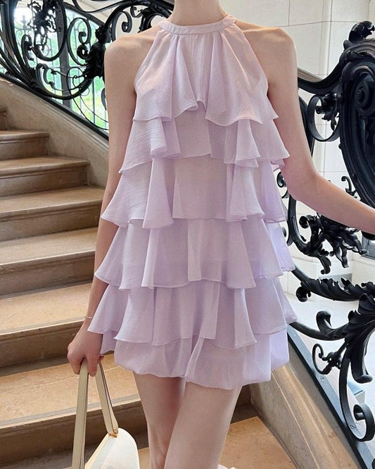 Pretty A Line Halter Chiffon Short Prom Dress,Homecoming Dress,Birthday Dress GG3175