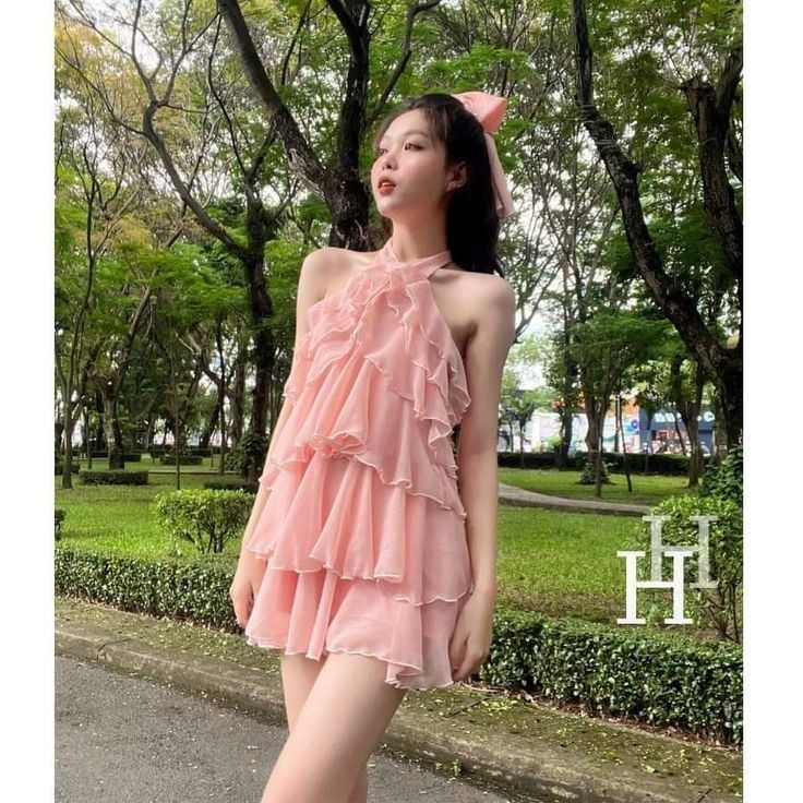 Peach A Line Halter Chiffon Short Prom Dress,Homecoming Dress,Birthday Dress GG3176