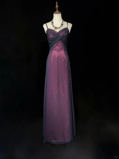 Elegant A Line Spaghetti Straps Black Tulle And Red Satin Long Prom Dress,Evening Dress GG319