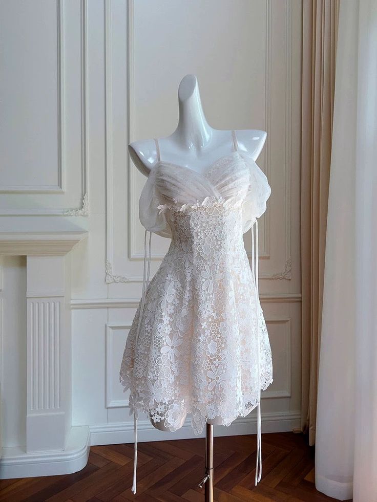 Pretty A Line Spaghetti Starps Tulle Lace Short Prom Dress,Homecoming Dress,Birthday Dress GG3222