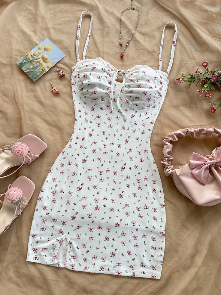 Pretty Mermaid Spaghetti Straps Satin Printing Floral Short Prom Dress,Homecoming Dress,Birthday Dress GG3235