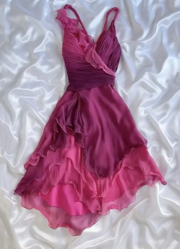 Unique A Line Spaghetti Straps Chiffon Short Prom Dress,Homecoming Dress,Birthday Dress GG3246