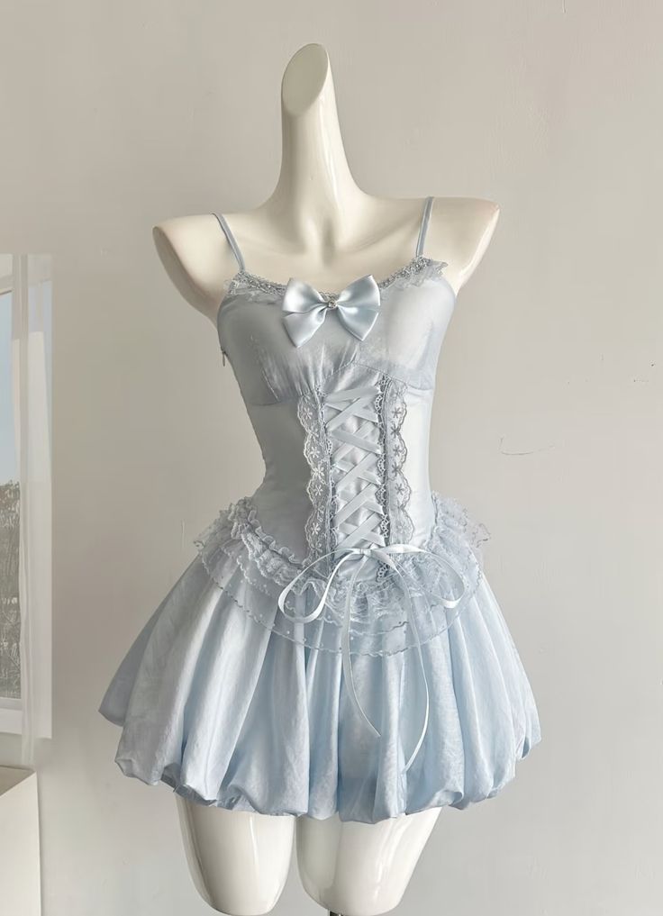 Cute A Line Spaghetti Straps Pale Blue Satin Short Prom Dress,Homecoming Dress,Birthday Dress GG3291