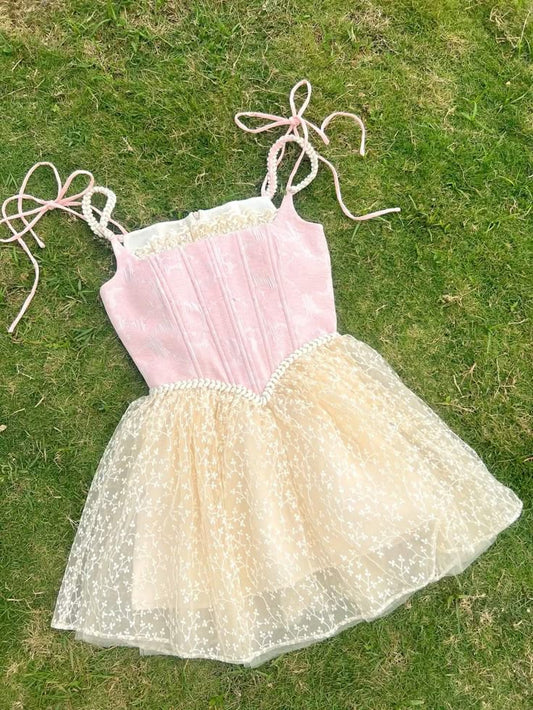 Pretty A Line Spaghetti Straps Satin Tulle Short Prom Dress,Homecoming Dress,Birthday Dress GG3311