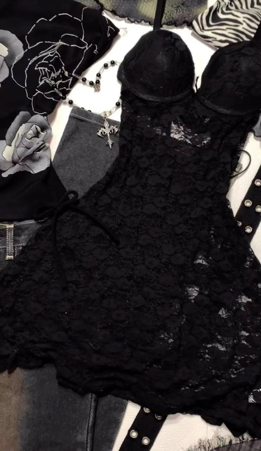 Black A Line Spaghetti Straps Lace Short Prom Dress,Homecoming Dress,Birthday Dress GG3349