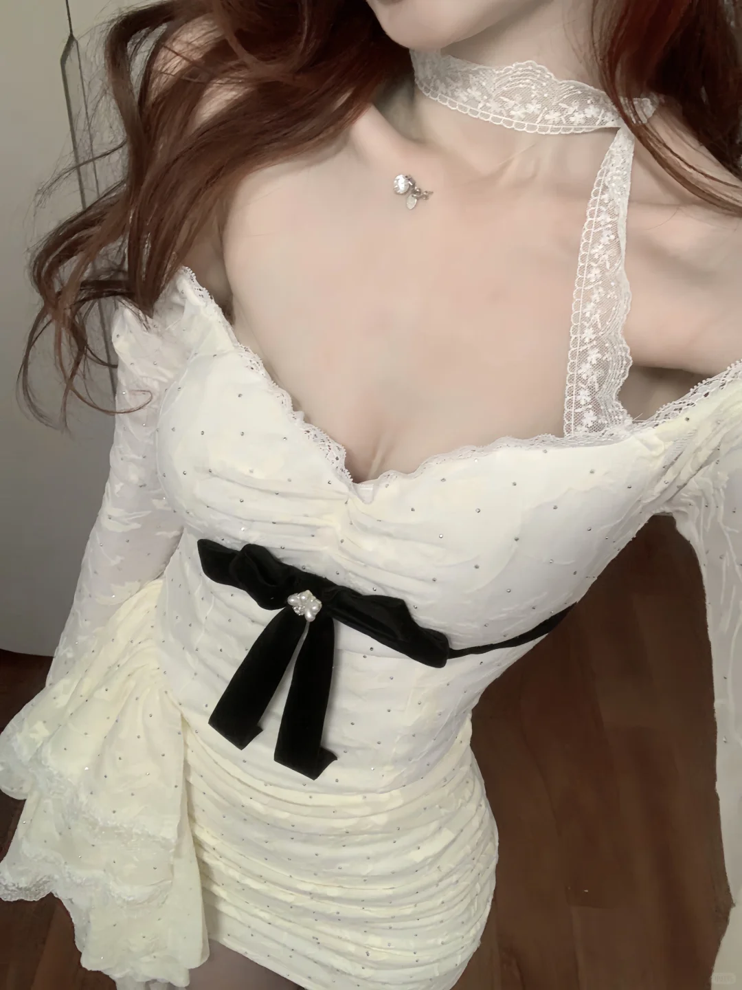 Sexy Mermaid Off The Shoulder Satin Lace Long Sleeves Short Prom Dress,Homecoming Dress,Birthday Dress GG3376