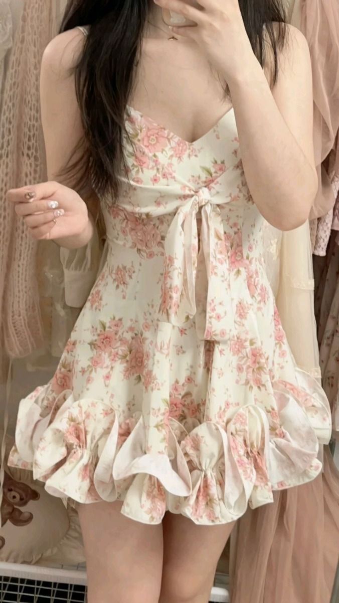 Cute A Line Spaghetti Straps Chiffon Printed Short Prom Dress,Homecoming Dress,Birthday Dress GG3409