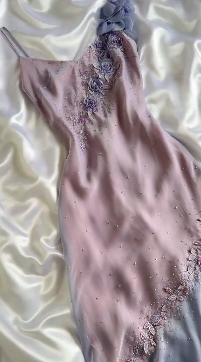 Pretty Mermaid Spaghetti Straps Chiffon Beaded Applique Short Prom Dress,Homecoming Dress,Birthday Dress GG3445