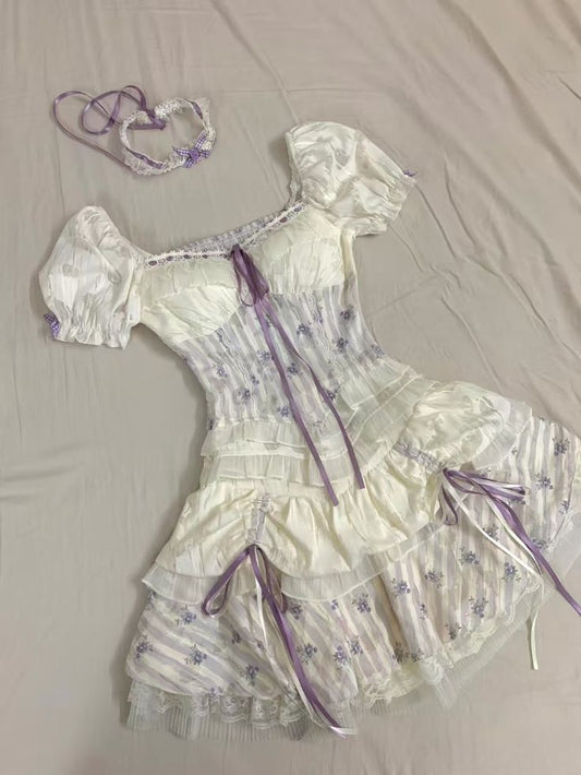 Cute A Line Satin Floral Short Prom Dress,Homecoming Dress,Birthday Dress GG3446