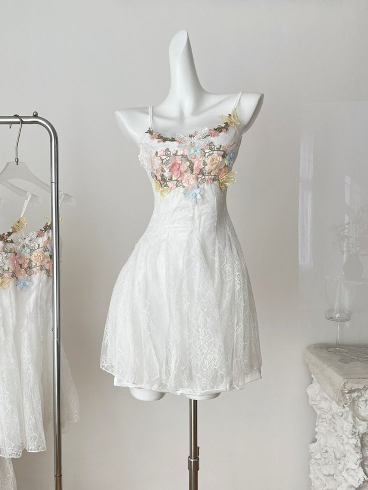 White A Line Spaghetti Straps Satin Lace Applique Short Prom Dress,Homecoming Dress,Birthday Dress GG3463